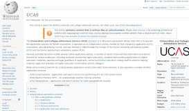 
							         UCAS - Wikipedia								  
							    