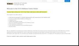 
							         UCCS Wellness Center Portal								  
							    
