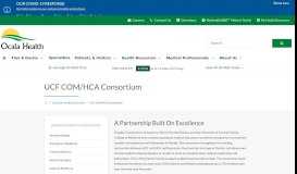 
							         UCF COM/HCA Consortium | Ocala Health | Ocala, FL								  
							    