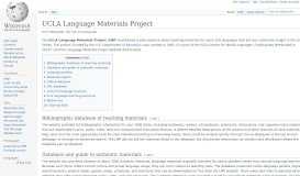 
							         UCLA Language Materials Project - Wikipedia								  
							    