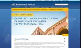 
							         UCLA Undergraduate Admission								  
							    
