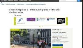 
							         UCLeXtend : Urban Graphics 5 - Introducing urban film and photography								  
							    