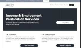 
							         uConfirm | Employment and Income Verification Service								  
							    