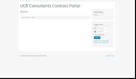 
							         UCR Consultants Contract Portal								  
							    