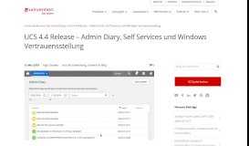 
							         UCS 4.4 Release: Admin Diary, Self Service, Windows ... - Univention								  
							    