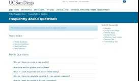 
							         UCSD Jobs - FAQS								  
							    