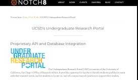 
							         UCSD's Undergraduate Research Portal - Notch8								  
							    