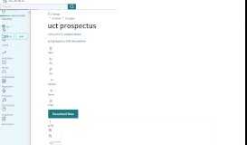 
							         uct prospectus | University And College Admission | Academic Degree								  
							    