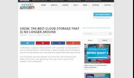 
							         UDisk: The Best Cloud Storage That Is No Longer Around ...								  
							    