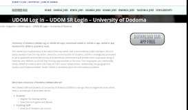 
							         UDOM Log In - UDOM SR Login - University of Dodoma 2020 ...								  
							    