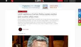 
							         UDP ratifica a Carlos Peña como rector por cuatro ... - Revista Capital								  
							    