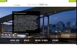 
							         UDR, Inc.: Investor Relations Overview								  
							    