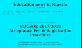 
							         UDUSOK 2017/2018 Acceptance Fee & Registration Procedure ...								  
							    
