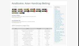 
							         UEFA Champions League Tips - AsiaBookie. Asian Handicap Betting								  
							    