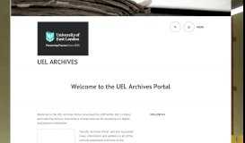 
							         UEL Archives – Introducing the Archives at the University of East London								  
							    
