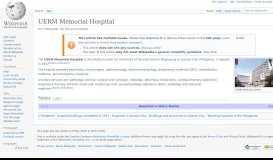 
							         UERM Memorial Hospital - Wikipedia								  
							    