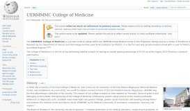 
							         UERMMMC College of Medicine - Wikipedia								  
							    