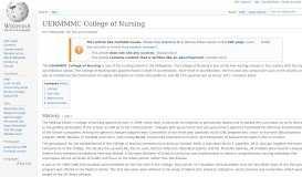 
							         UERMMMC College of Nursing - Wikipedia								  
							    