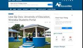 
							         Uew Sip Osis: University of Education, Winneba Students Portal								  
							    