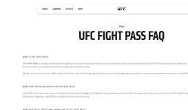
							         UFC Fight Pass FAQ | UFC								  
							    