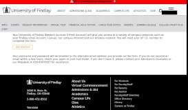 
							         UFNet Account - University of Findlay								  
							    