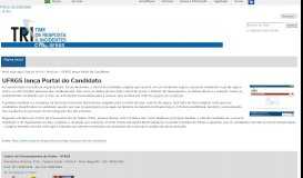 
							         UFRGS lança Portal do Candidato — Centro de Processamento de ...								  
							    