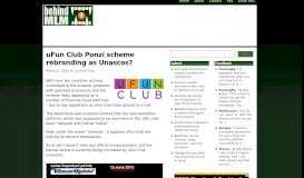 
							         uFun Club Ponzi scheme rebranding as Unascos? - BehindMLM								  
							    