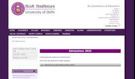 
							         UG Admissions - University of Delhi - Delhi University								  
							    