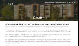 
							         UGA Student Housing | The Reserve at Athens								  
							    