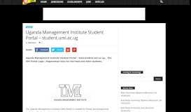 
							         Uganda Management Institute Student Portal - student.umi.ac.ug								  
							    
