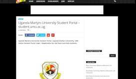
							         Uganda Martyrs University Student Portal - student.umu.ac.ug								  
							    
