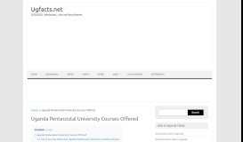 
							         Uganda Pentecostal University Courses Offered - Ugfacts.net								  
							    