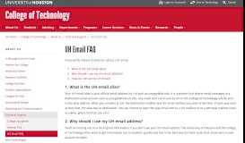 
							         UH Email FAQ - University of Houston								  
							    