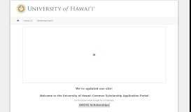 
							         UH System Common Scholarship Application								  
							    