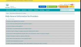 
							         UHA » FAQs General Information for Providers								  
							    