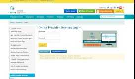 
							         UHA » Online Provider Services Login								  
							    