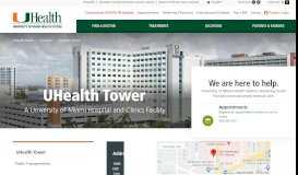 
							         UHealth Tower | University of Miami Health System								  
							    