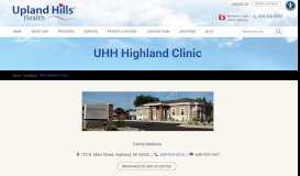 
							         UHH Highland Clinic - Upland Hills Health								  
							    