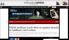 
							         UIDAI Aadhar Card Update: How to Update Address, Name, Mobile ...								  
							    