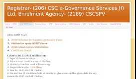 
							         UIDAI NSEIT Exam - (206) CSC e-Governance Services								  
							    