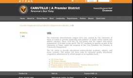 
							         UIL - Canutillo Independent School District								  
							    