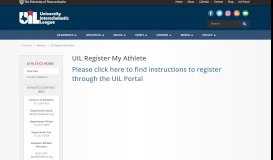 
							         UIL Register My Athlete — University Interscholastic League (UIL)								  
							    