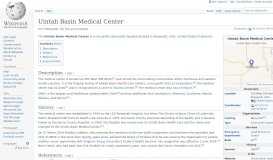 
							         Uintah Basin Medical Center - Wikipedia								  
							    