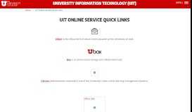 
							         UIT Online Service Quick Links - University Information Technology ...								  
							    