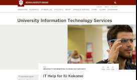 
							         UITS - Indiana University Kokomo								  
							    