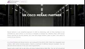 
							         UK Cisco Meraki Partner | Performance Networks								  
							    