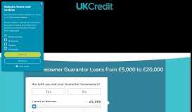 
							         UK Credit: Guarantor Loans at Great Rates from £1500 to £12500								  
							    