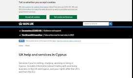 
							         UK help and services in Cyprus - GOV.UK								  
							    