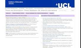 
							         UK, Ireland & International - Theses and Dissertations - IOE LibGuides ...								  
							    