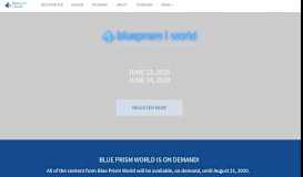 
							         UK Registration – Blue Prism World								  
							    